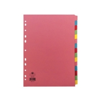 A4 Manilla 15-Part File Dividers Assorted Colours