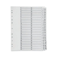 Q-Connect 1-50 Index Multi- Punched White Clear Tabs