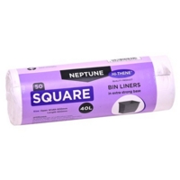 Square Bin Liners 40 Litre   Roll  50