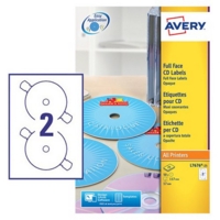 Avery CD DVD Laser Labels Face P25 L7676