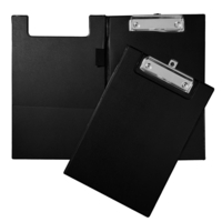 A5 Fold Over PVC Clipboard Black SINGLE