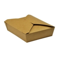 Large 1500ml  Kraft Food Box 200 x 140 x 50mm, Pack 70