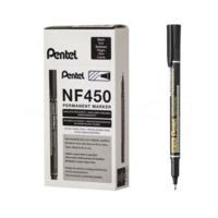 Pentel NF450 Extra Fine Black Markers Box of 12
