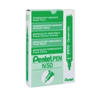 Pentel N50 Bullet Tip Green Markers Pack of 12