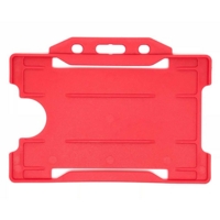 Rigid Plastic ID Card Holder Red