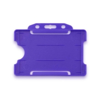 Rigid Plastic ID Card Holder Purple