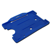 Rigid Plastic ID Card Holder Blue