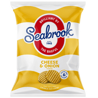 Seabrook Crisps, 32g, Box 32 Bags  Cheese & Onion Flavour