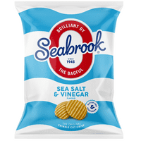 Seabrook Crisps, 32g, Box 32 Bags  Salt & Vinegar Flavour