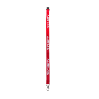 Printed 20mm SECURITY Lanyard with Hook & Clip