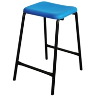 IT Suite Poly Stool 560mm Blue with Black Legs  AS2