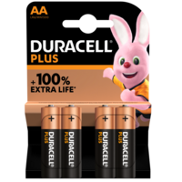 Duracell Plus AA Batteries 4 Pack