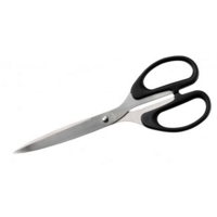 Office 6" 152mm Black Plastic Handle Scissors