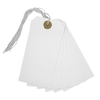 White Strung Tags E31 80mm x 50mm Box of 1000