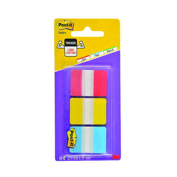 Post-it Strong Index Rd/Yw/Bl 686-RYB