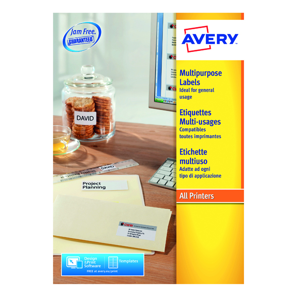 Avery Multi-Label 65TV Sheet Pk100 3666