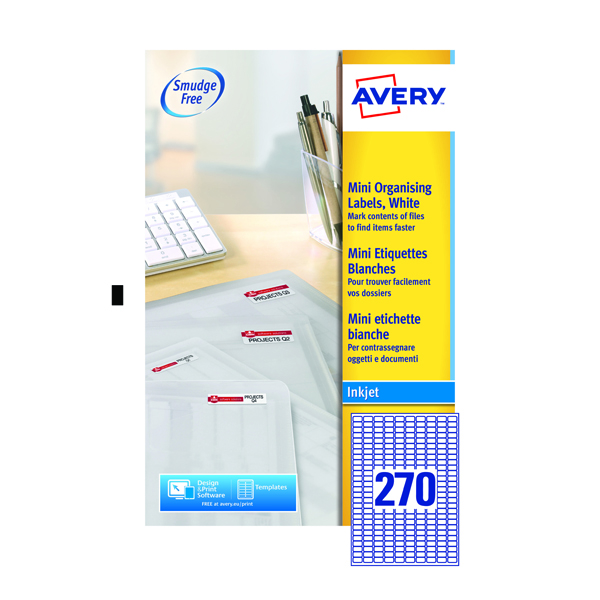 Avery Mini Ink Label 17.8x10mm J8659-25