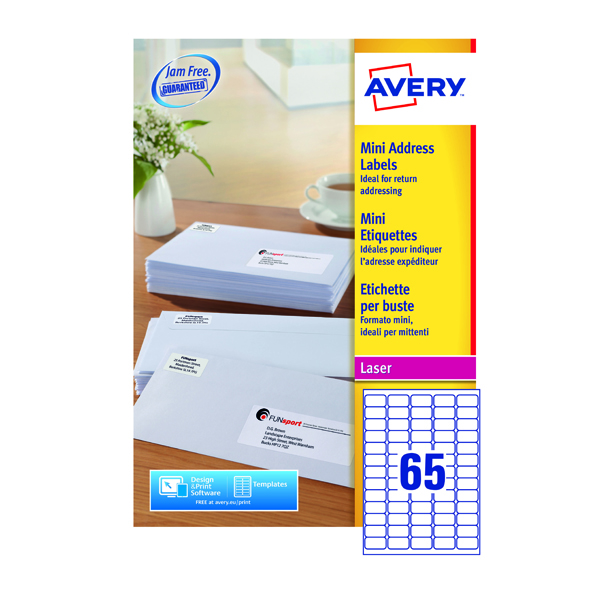 Avery L7651-250 Laser Mini Add Labels
