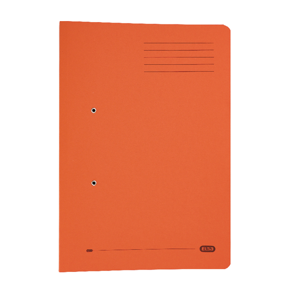 Elba Spring Pocket File Orange Pk25