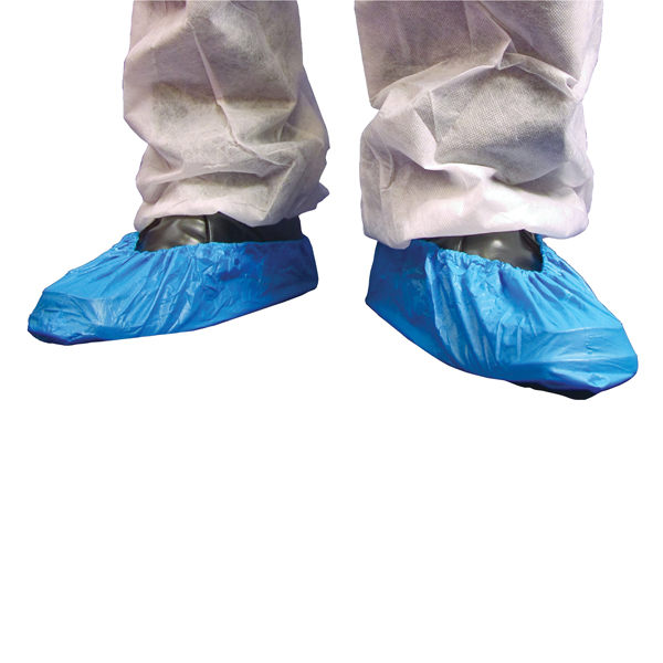 Disposable Overshoes, Blue 16 inch, Box 2,000