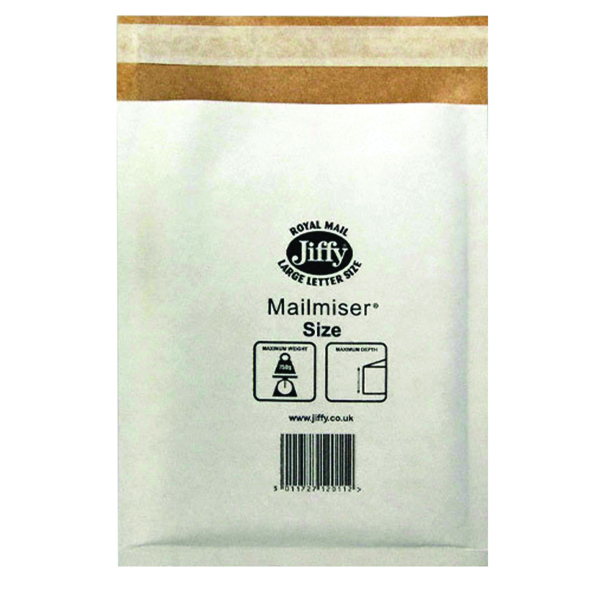Jiffy Mailmiser 170x245 White Pk10