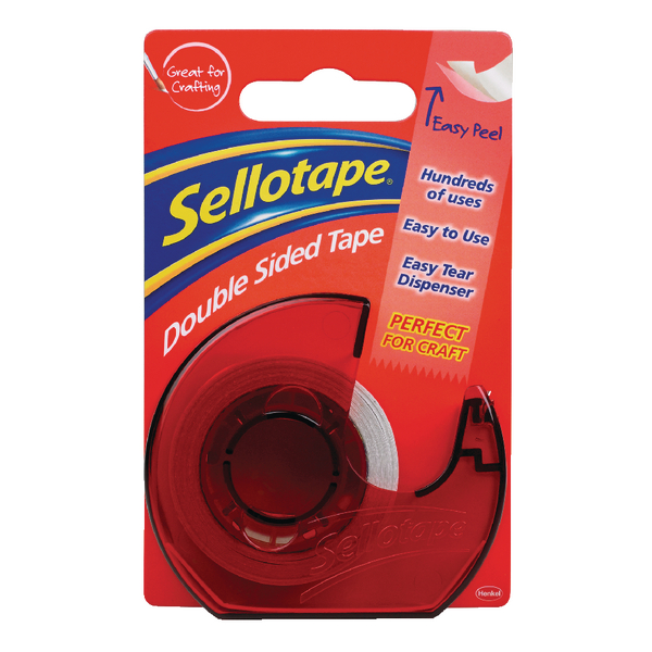 Sellotape DoubleSided Tape/Disp 15mm x5M
